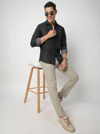 VASTRADO Men Classic Vertical Striped Slim Fit Casual Shirt