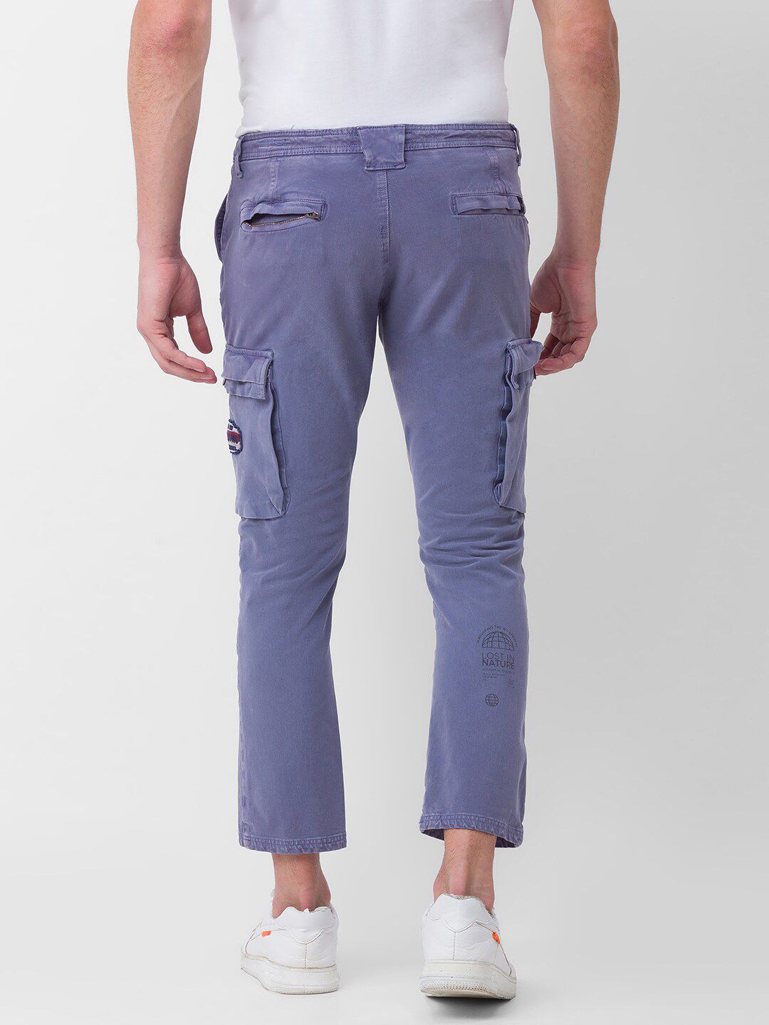 SPYKAR Men Grey Slim Fit Joggers Trousers