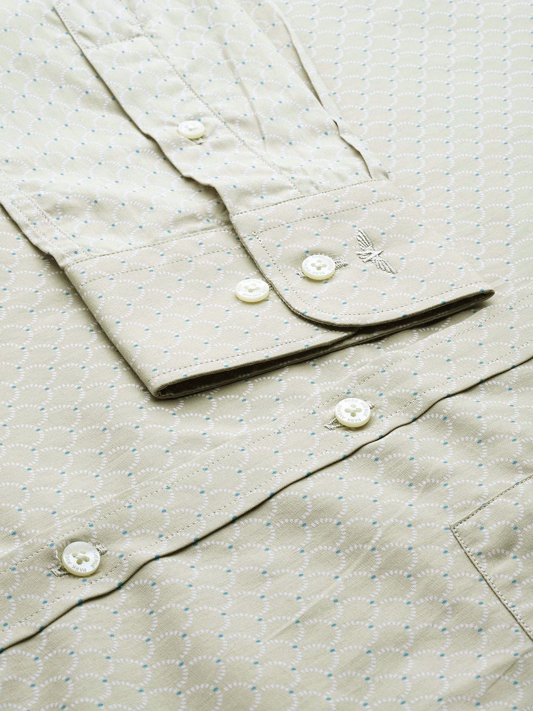Park Avenue Slim Fit Printed Pure Cotton Formal Shirt