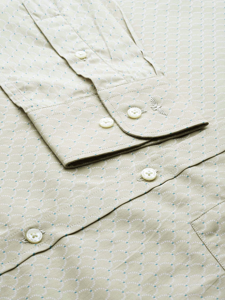 Park Avenue Slim Fit Printed Pure Cotton Formal Shirt