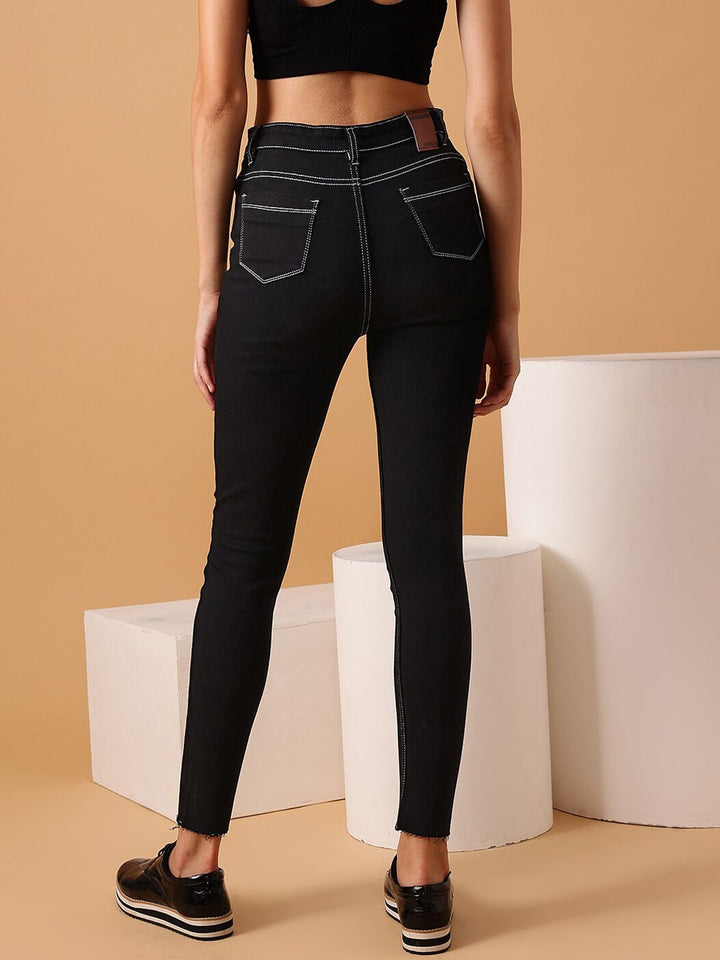STREET 9 Women Narrow Slim Fit Clean Look Stretchable Jeans