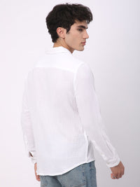VASTRADO Men Classic Cutaway Collar Solid Cotton Slim Fit Casual Shirt