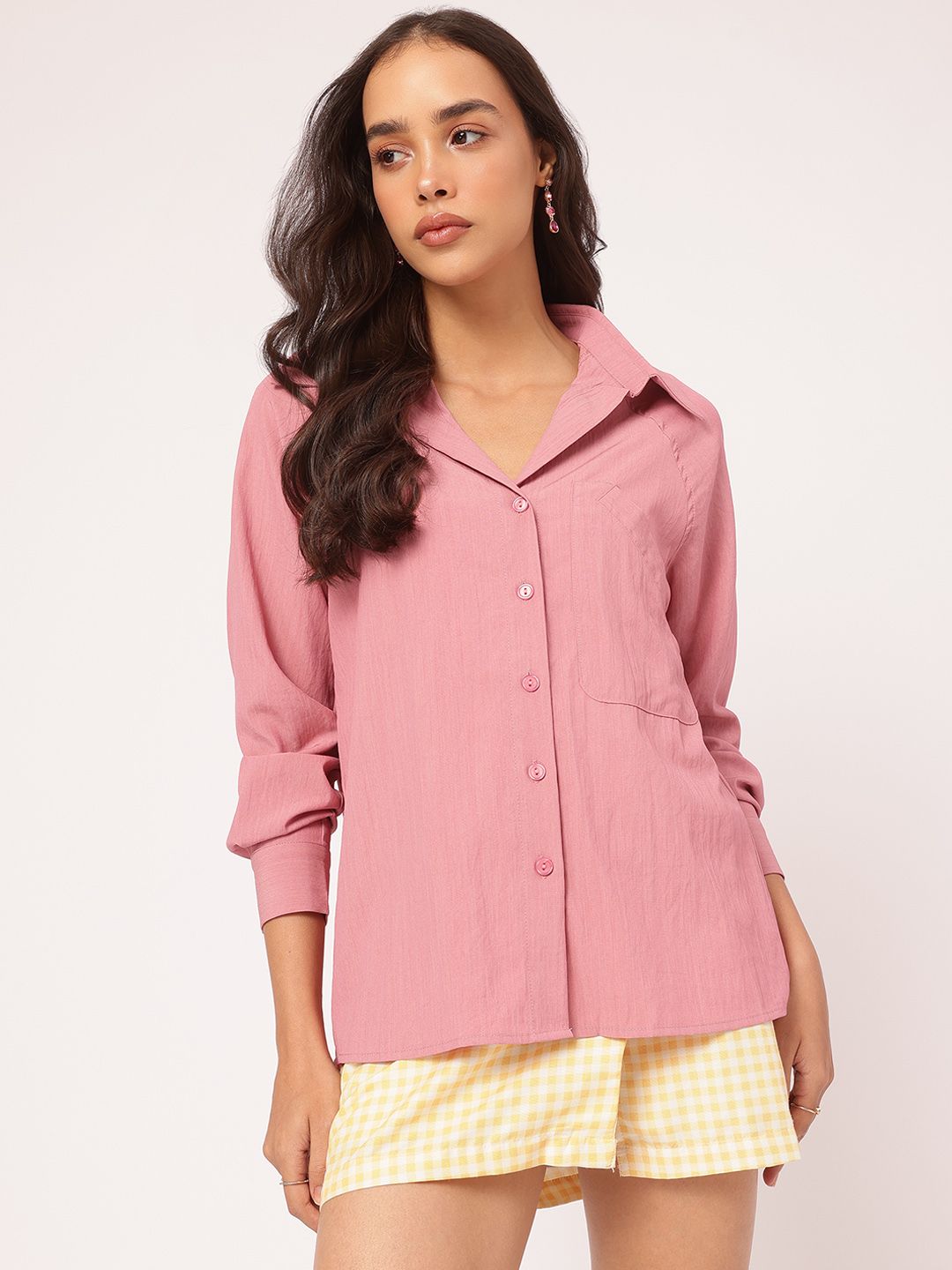 DressBerry Urban Elegance Oversized Crinkled Shirt