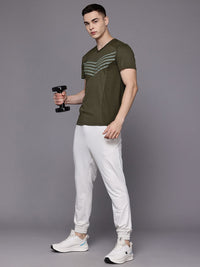 HRX by Hrithik Roshan Striped Rapid-Dry Training T-shirt