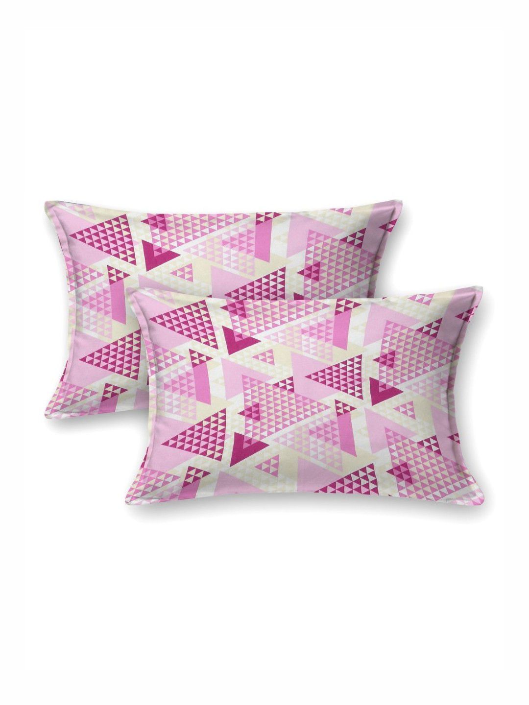 BOMBAY DYEING Epigram Pink Printed Pure Cotton 120 TC Queen Bedsheet Set 2.24 m X 2.54 m