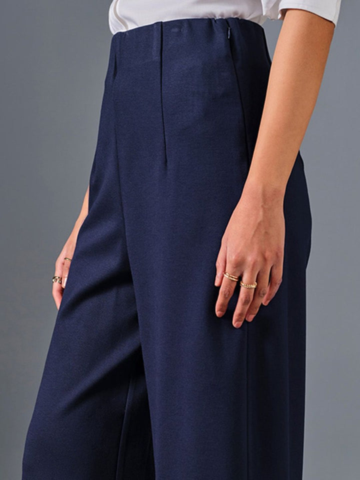 AND Women Mid Rise Flared Parallel Trousers