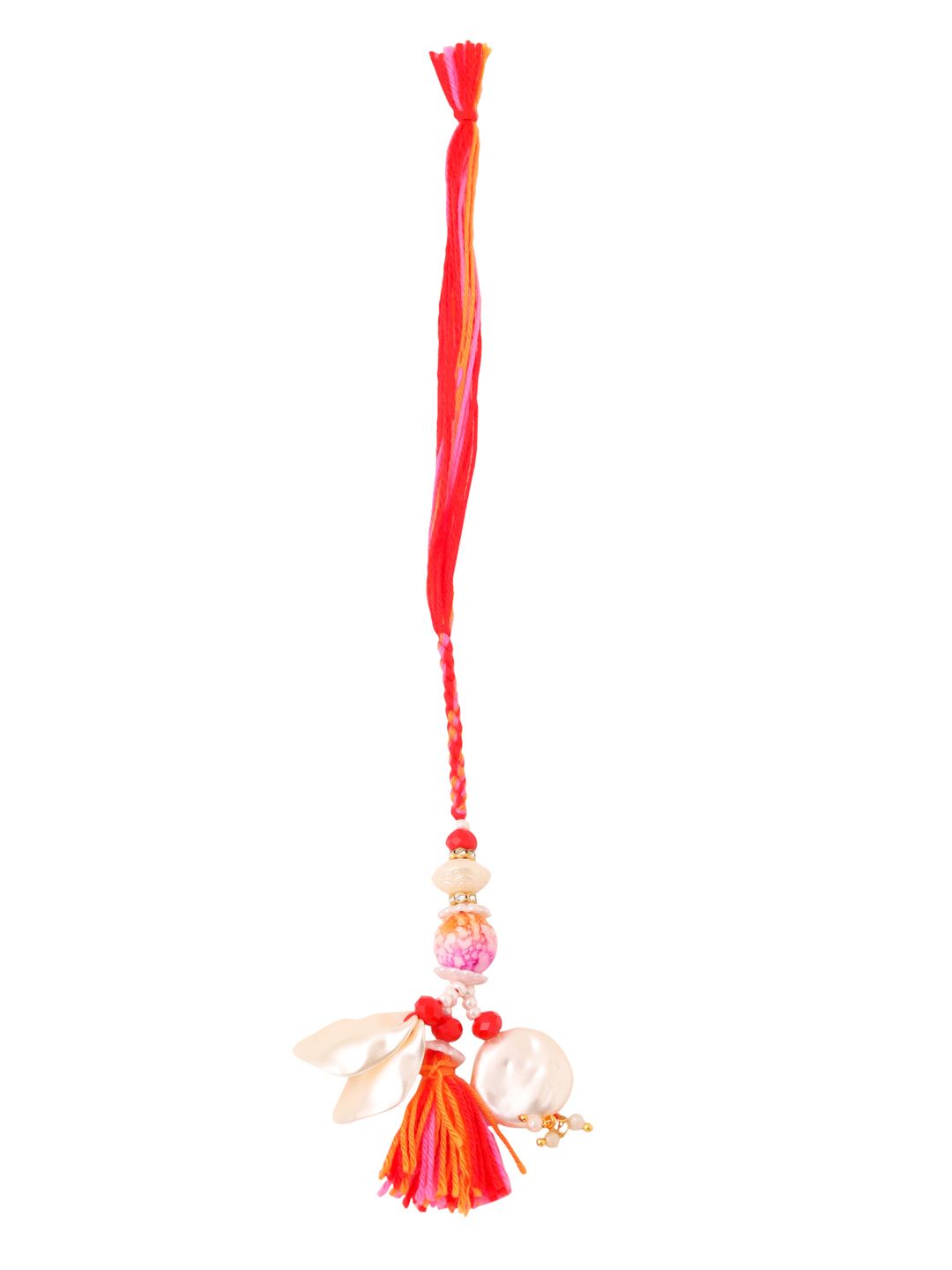 NVR Set of 2 Multicolor Artificial Stones & Beads Bhaiya Bhabhi Rakhi with Roli Chawal