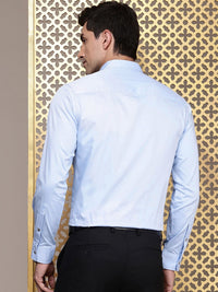 House of Pataudi Pure Cotton Floral Embroidered Opaque Jashn Party Shirt