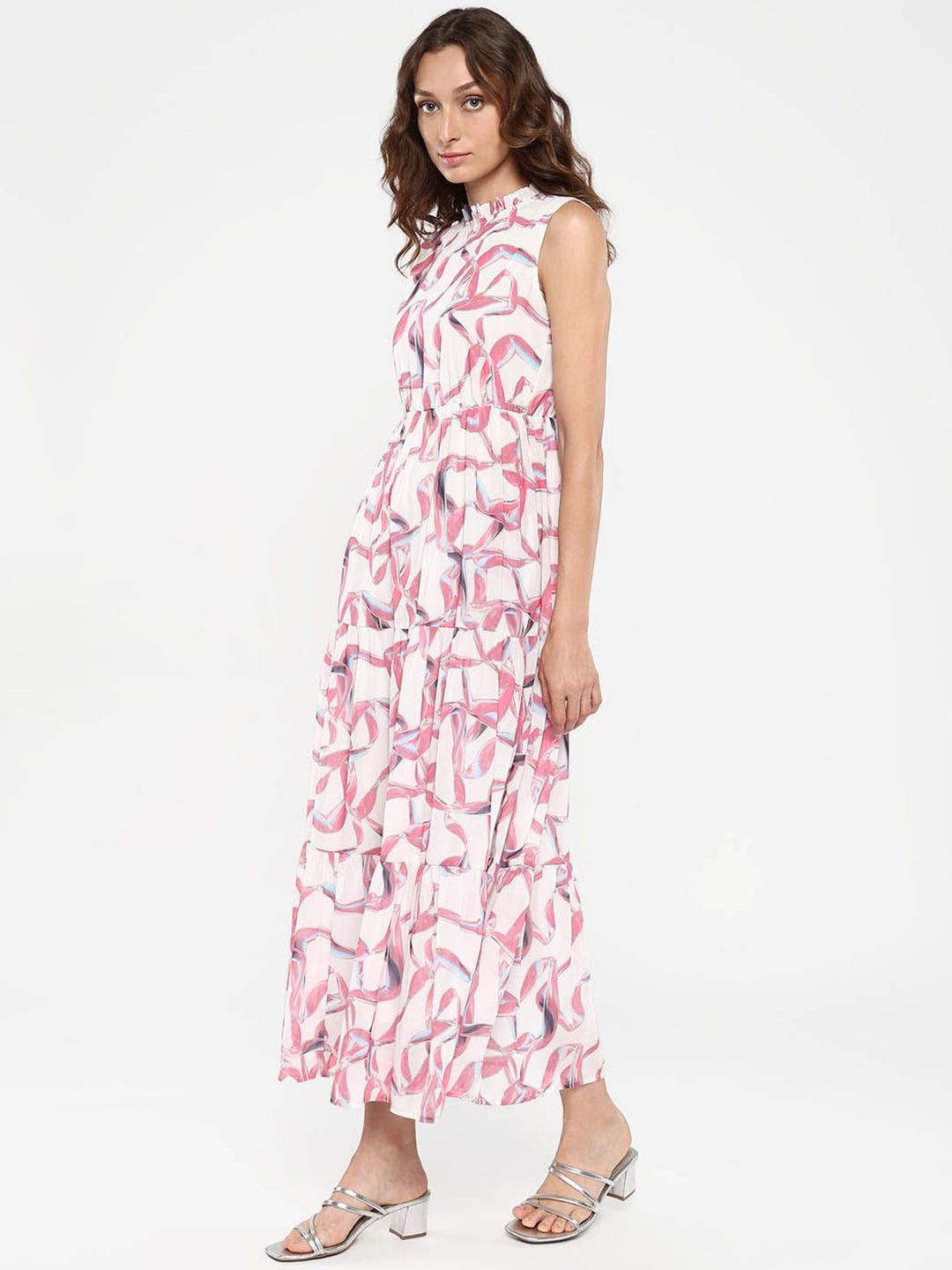 RAREISM Printed Fit & Flare Midi Dress