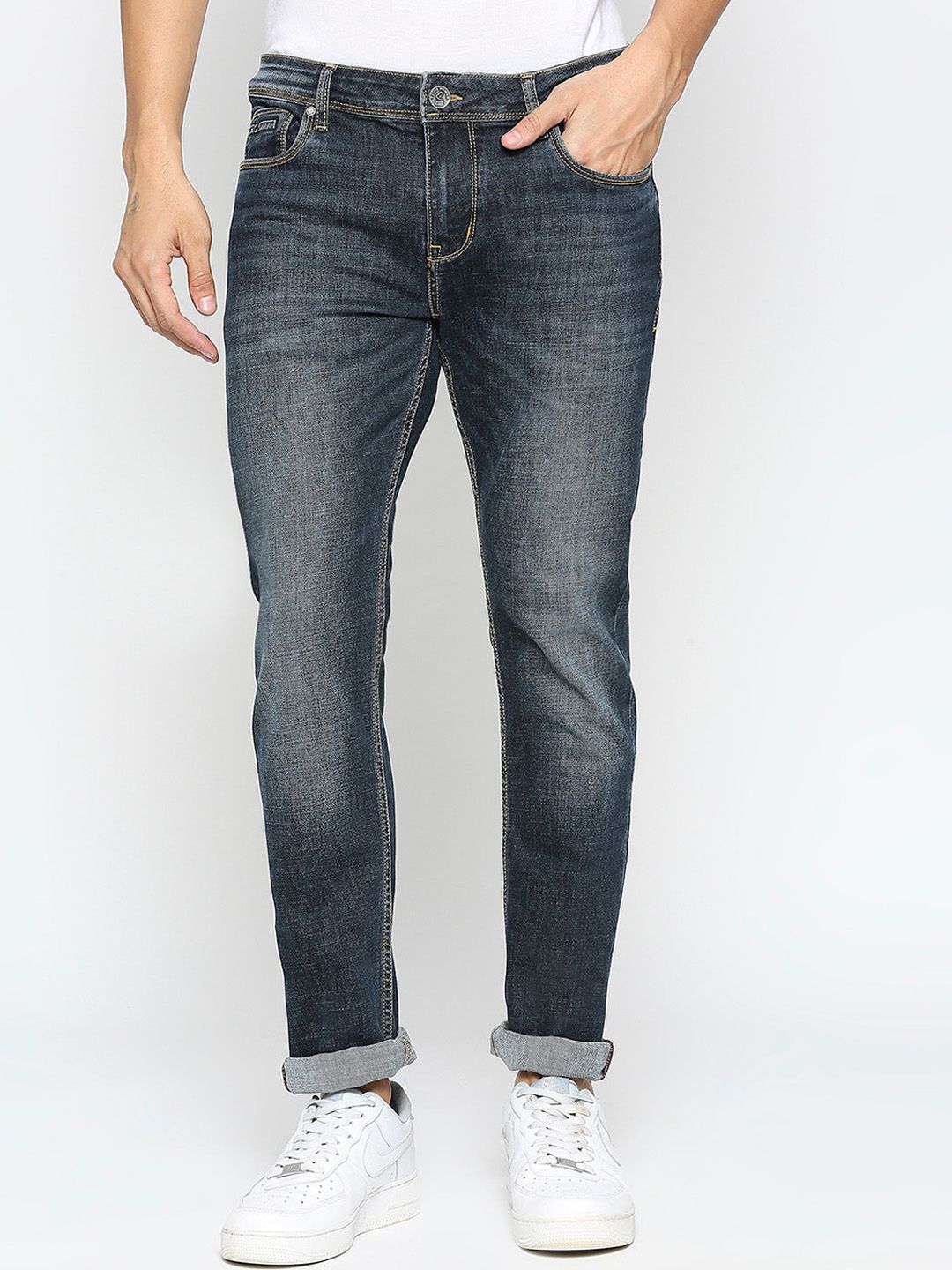 Being Human Men Mid Rise Skinny Fit Clean Look Heavy Fade Jeans