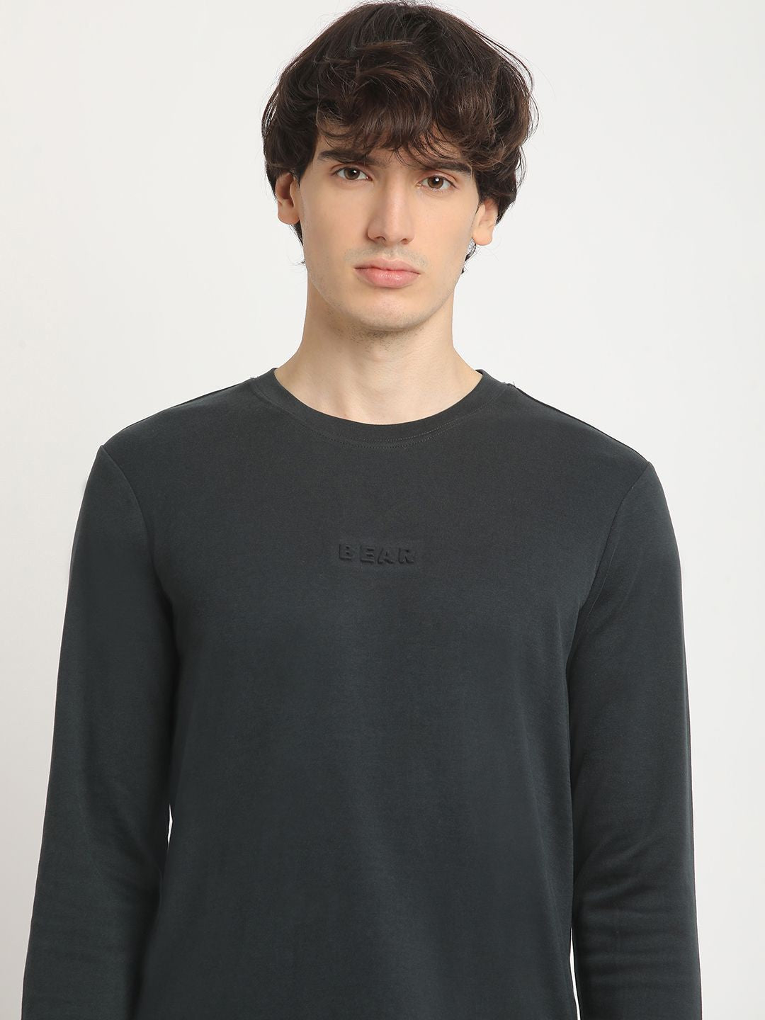 THE BEAR HOUSE Men's Solid Regular Fit Casual T-shirt