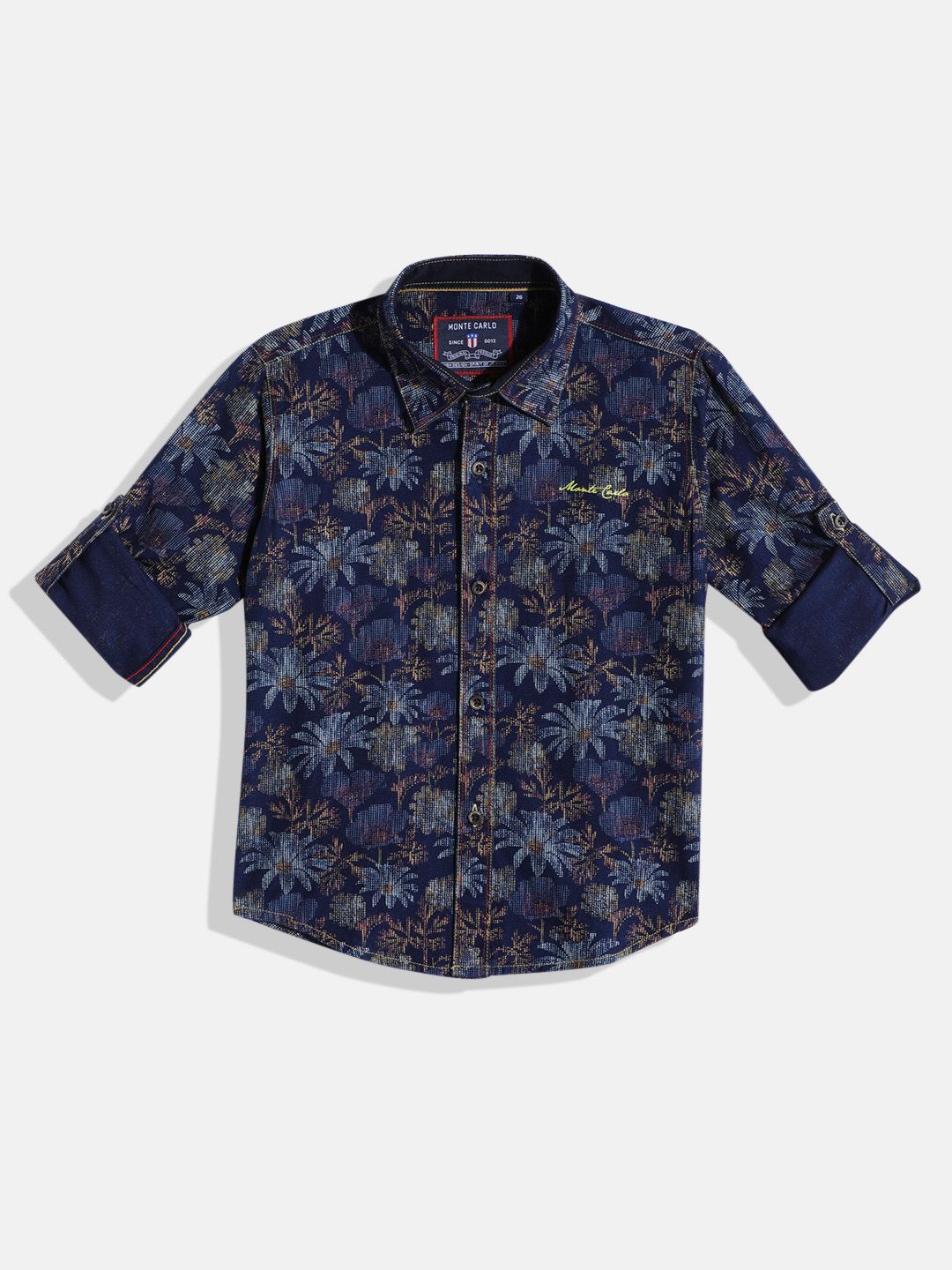 Monte Carlo Boys Floral Printed Smart Fit Shirt