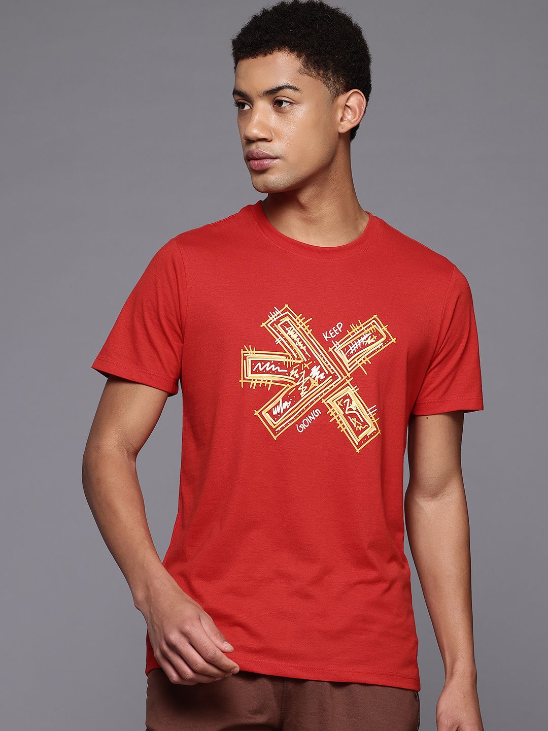 HRX by Hrithik Roshan Men Brand Logo Printed T-shirt