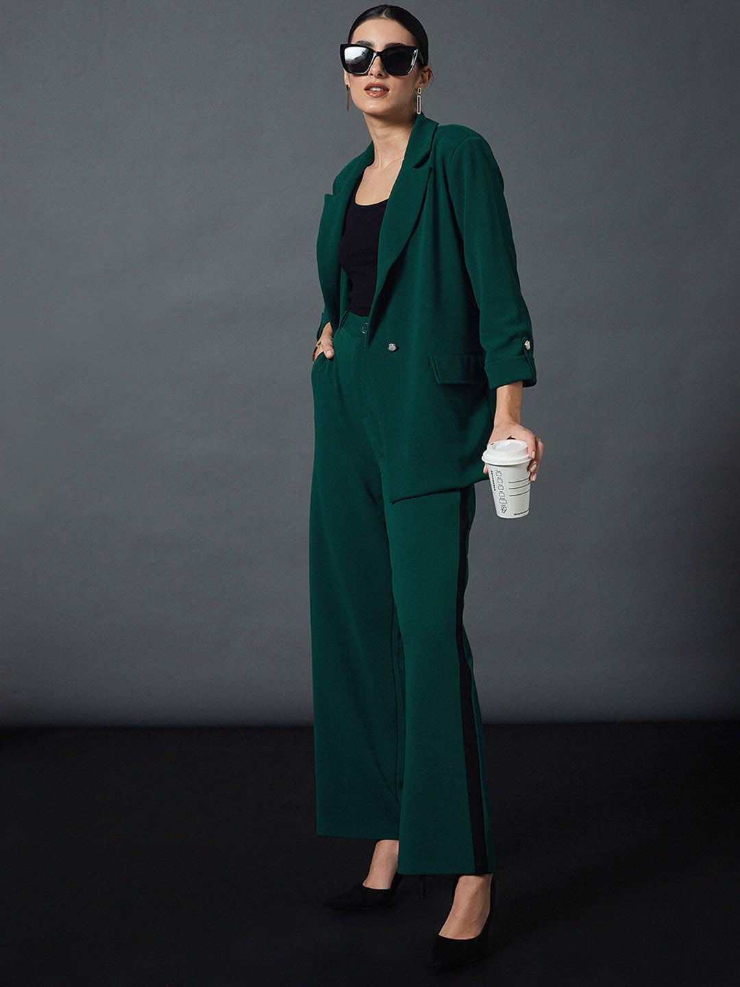 SASSAFRAS worklyf Self Design Notched Lapel Single-Breasted Blazers