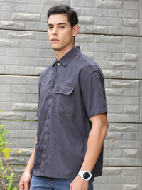 Thomas Scott Men Solid Premium Boxy Opaque Casual Shirt