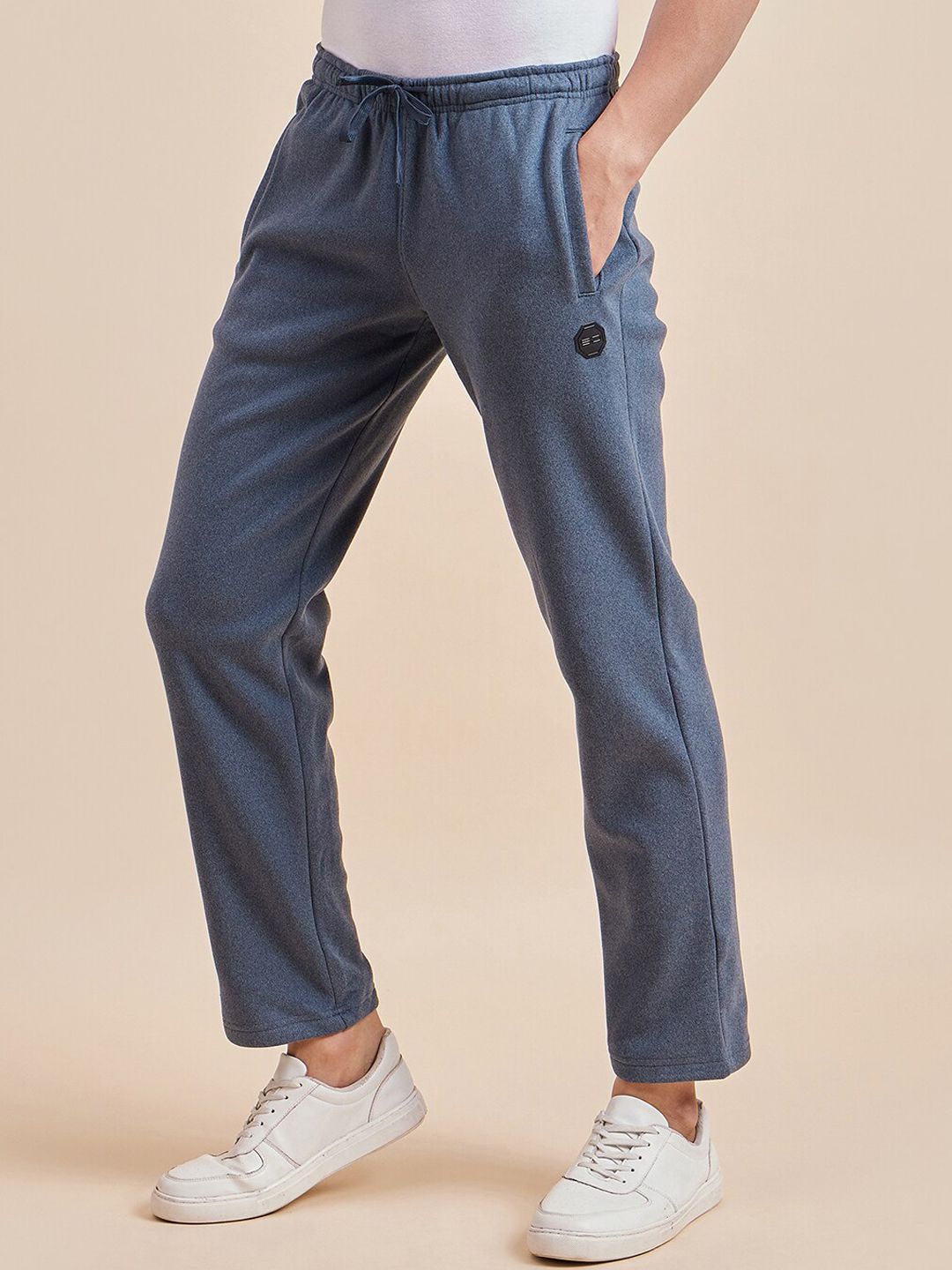 Sweet Dreams Men Mid-Rise Velvet Track Pants