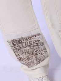 The Indian Garage Co Men White Relaxed Fit Clean Look Jeans