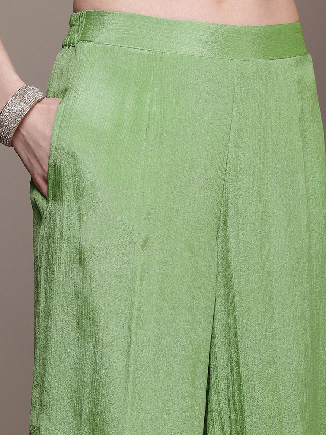 House of Pataudi Women Jashn Gotta Patti Kurti With Palazzos & Dupatta