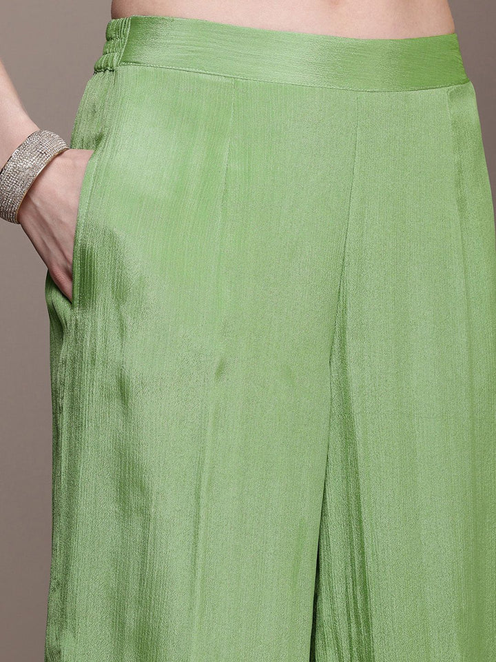 House of Pataudi Women Jashn Gotta Patti Kurti With Palazzos & Dupatta