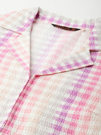 DressBerry Rainbow Checkerboard Shirt