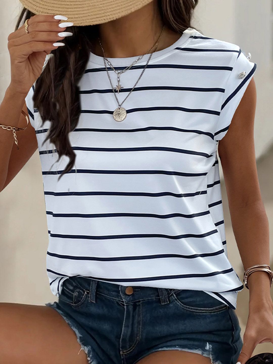 all about you Women Striped T-shirt
