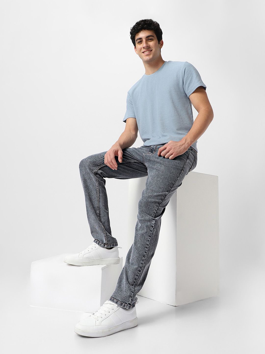 Urbano Fashion Men Regular Fit Washed Stretchable Jeans