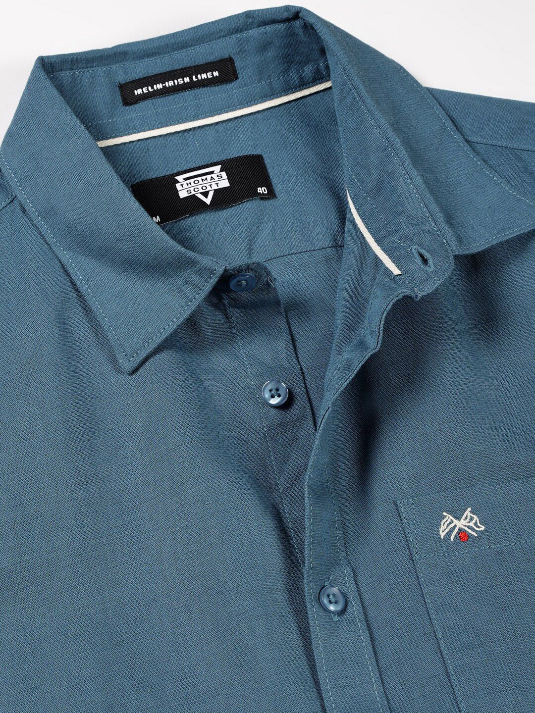Thomas Scott Classic Slim Fit Casual Cotton Linen Shirt