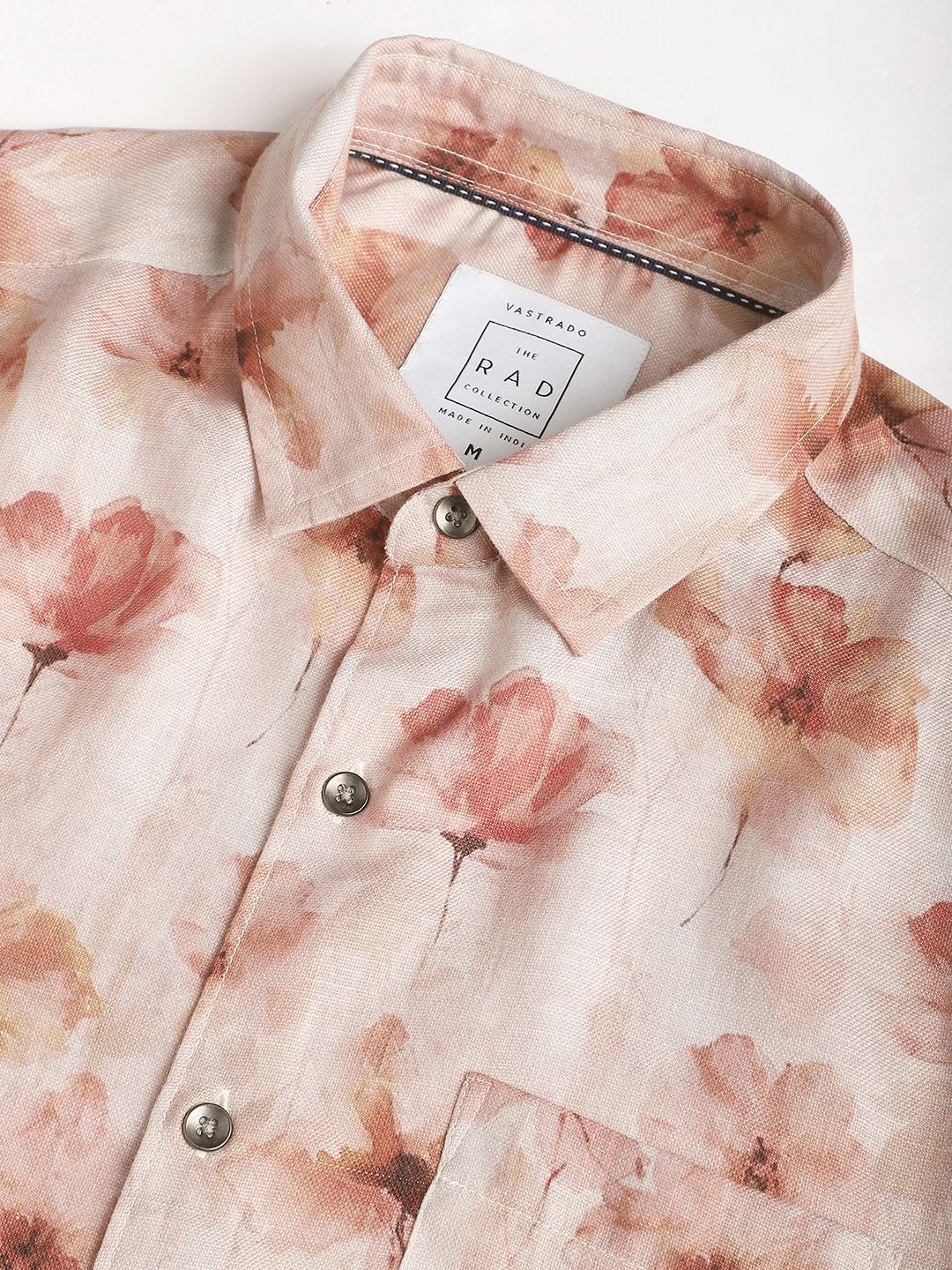 VASTRADO Men Classic Cutaway Collar Floral Printed Casual Shirt