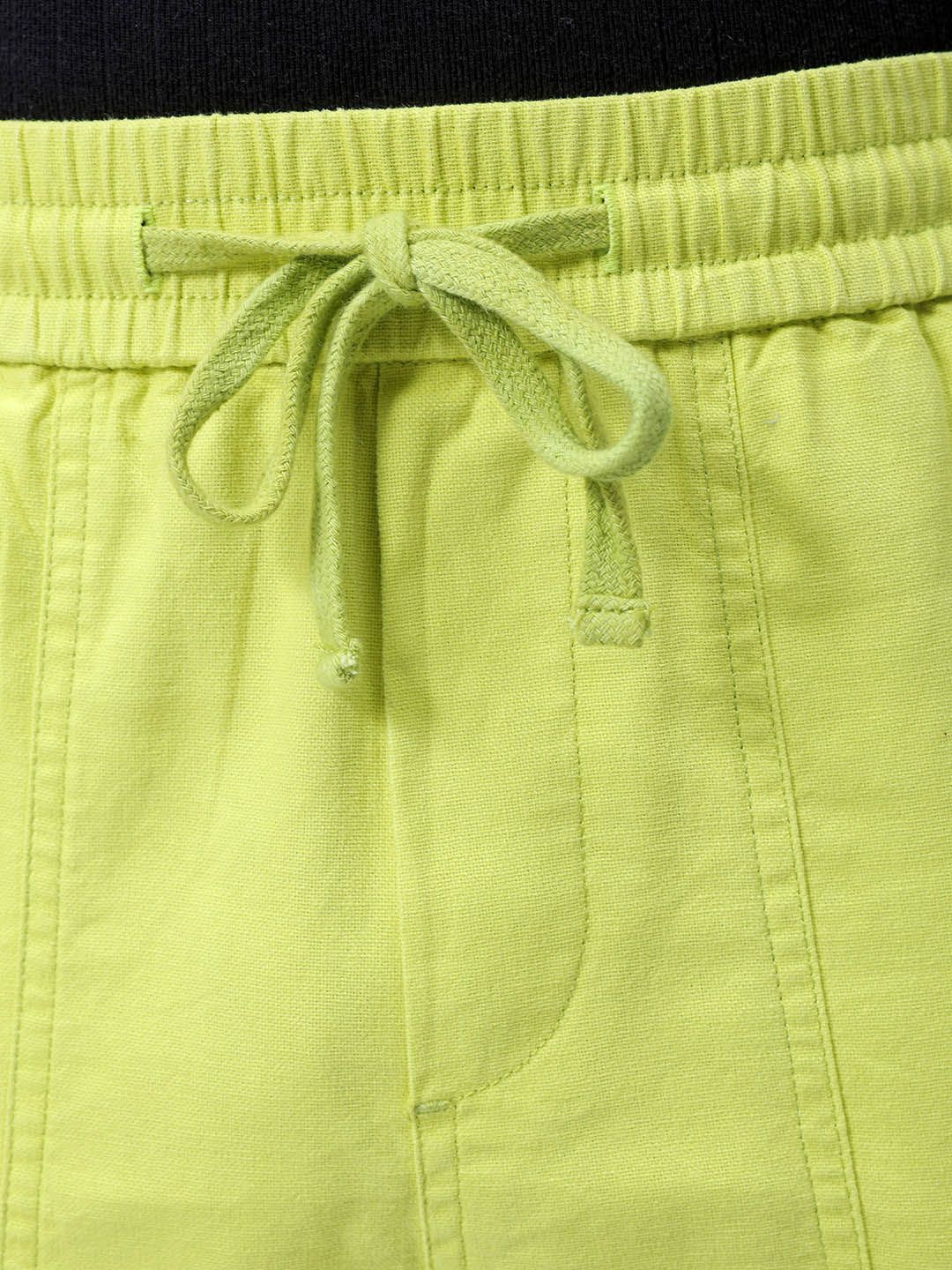 The Indian Garage Co Men Loose Fit Mid-Rise Pure Cotton Cargos Joggers