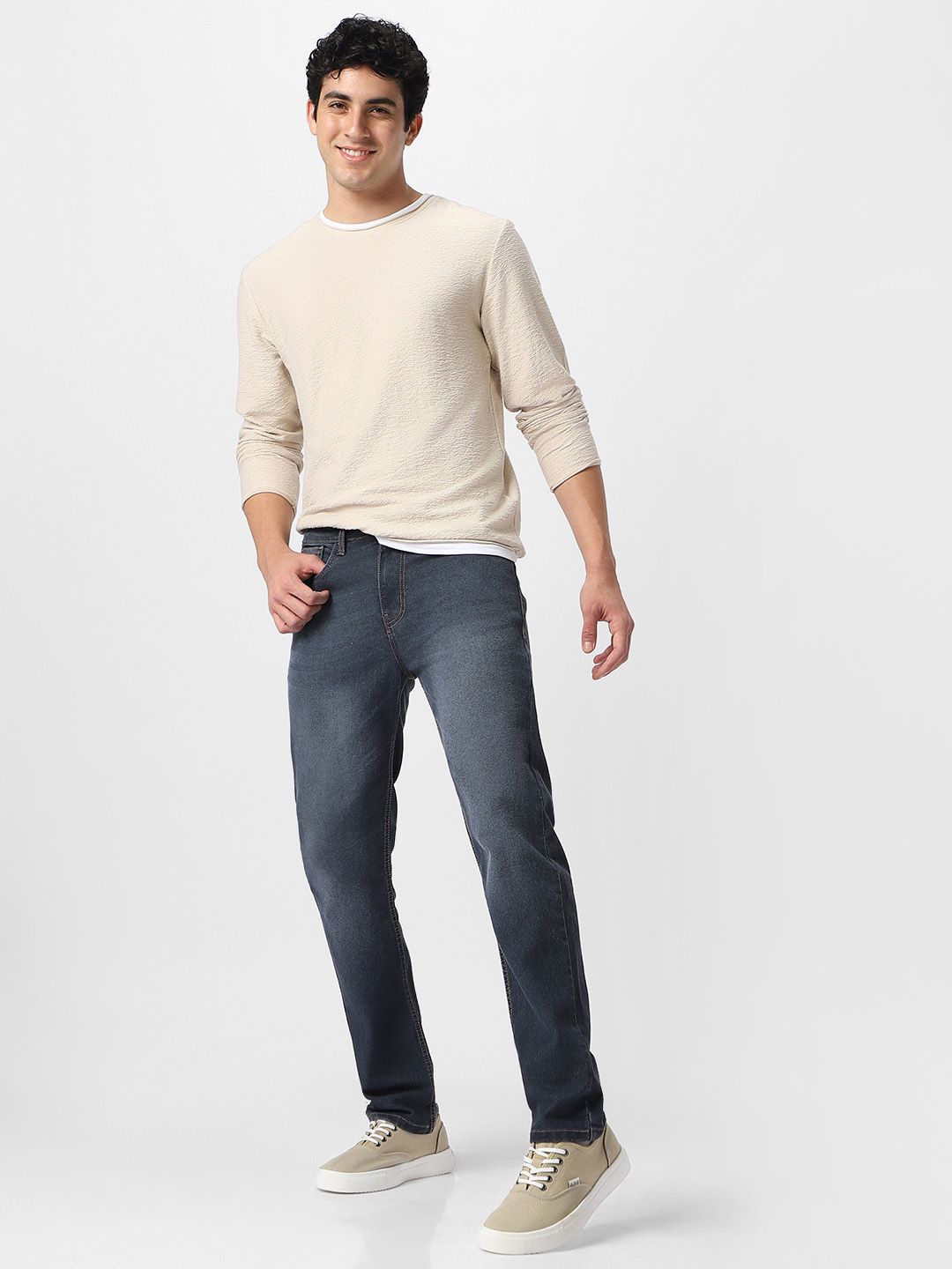 Urbano Fashion Men Regular Fit Washed Stretchable Jeans