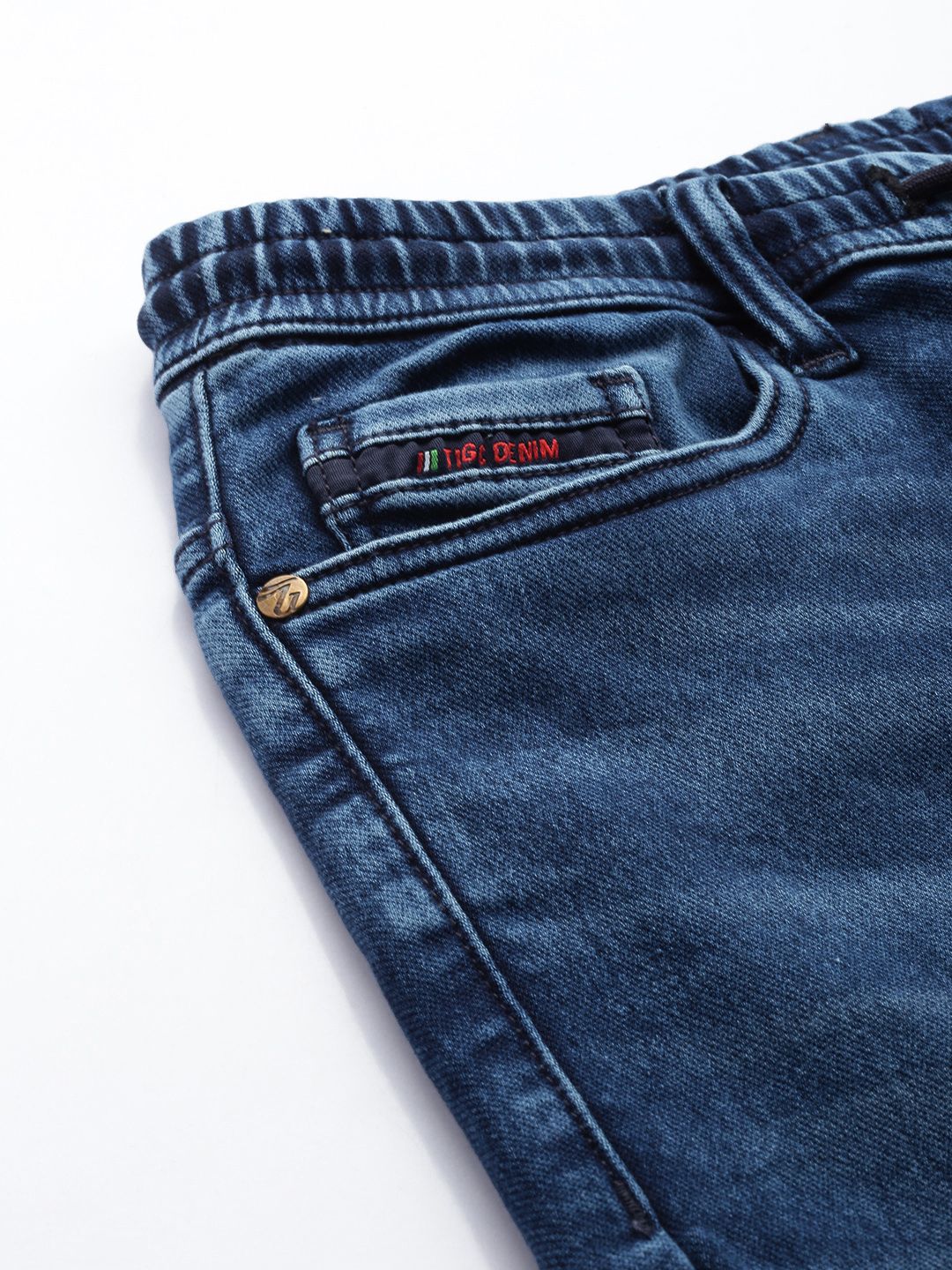 The Indian Garage Co Men Heavy Fade Stretchable Jeans