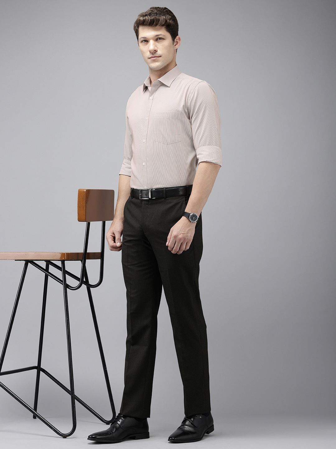 Park Avenue Pure Cotton Slim Fit Opaque Striped Formal Shirt