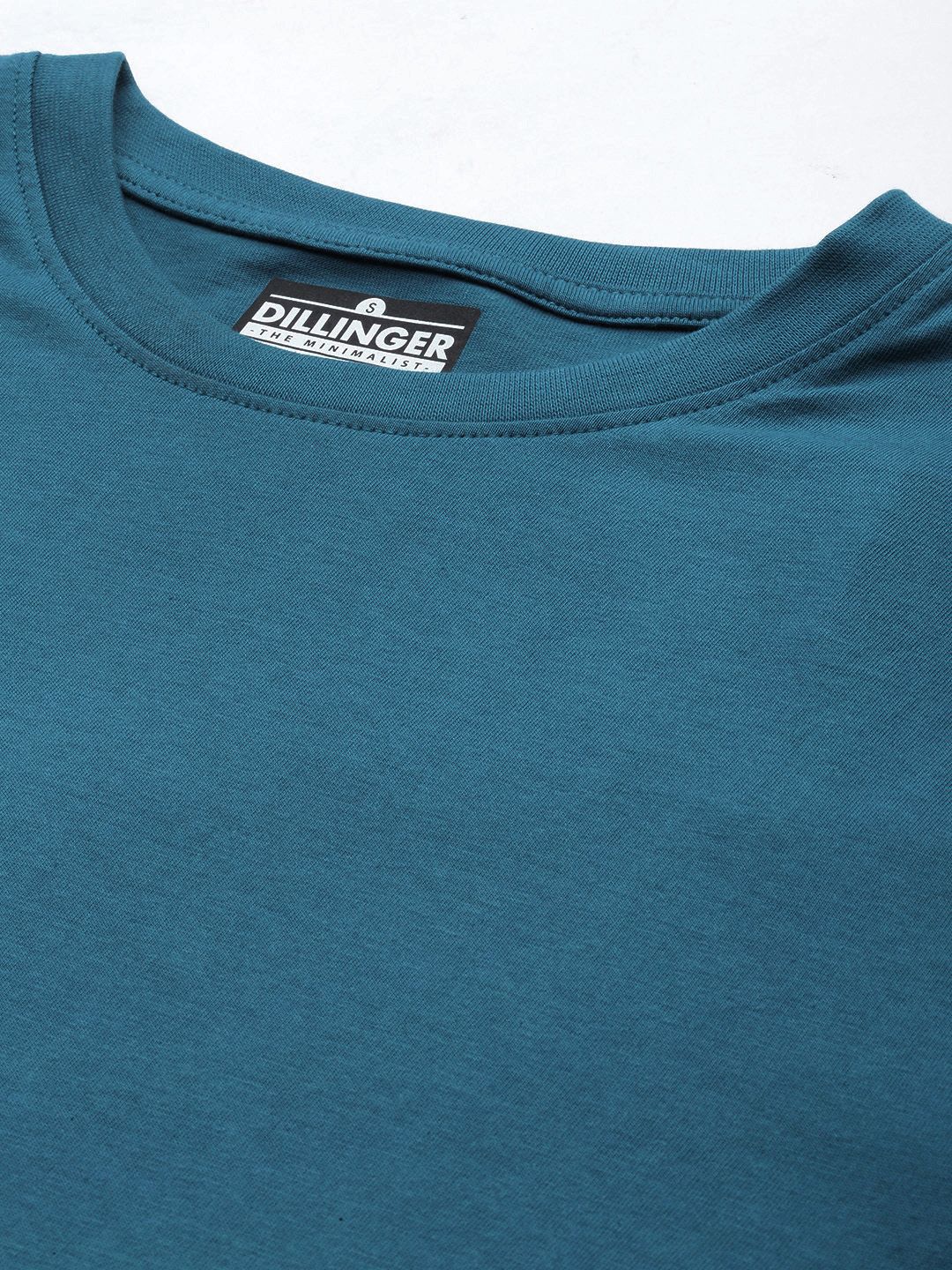 DILLINGER Women Blue Solid Cotton Oversized T-shirt