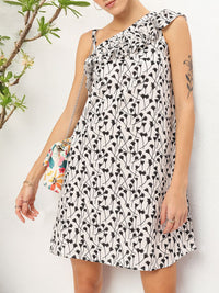 DressBerry Printed Ruffled A-Line Dress