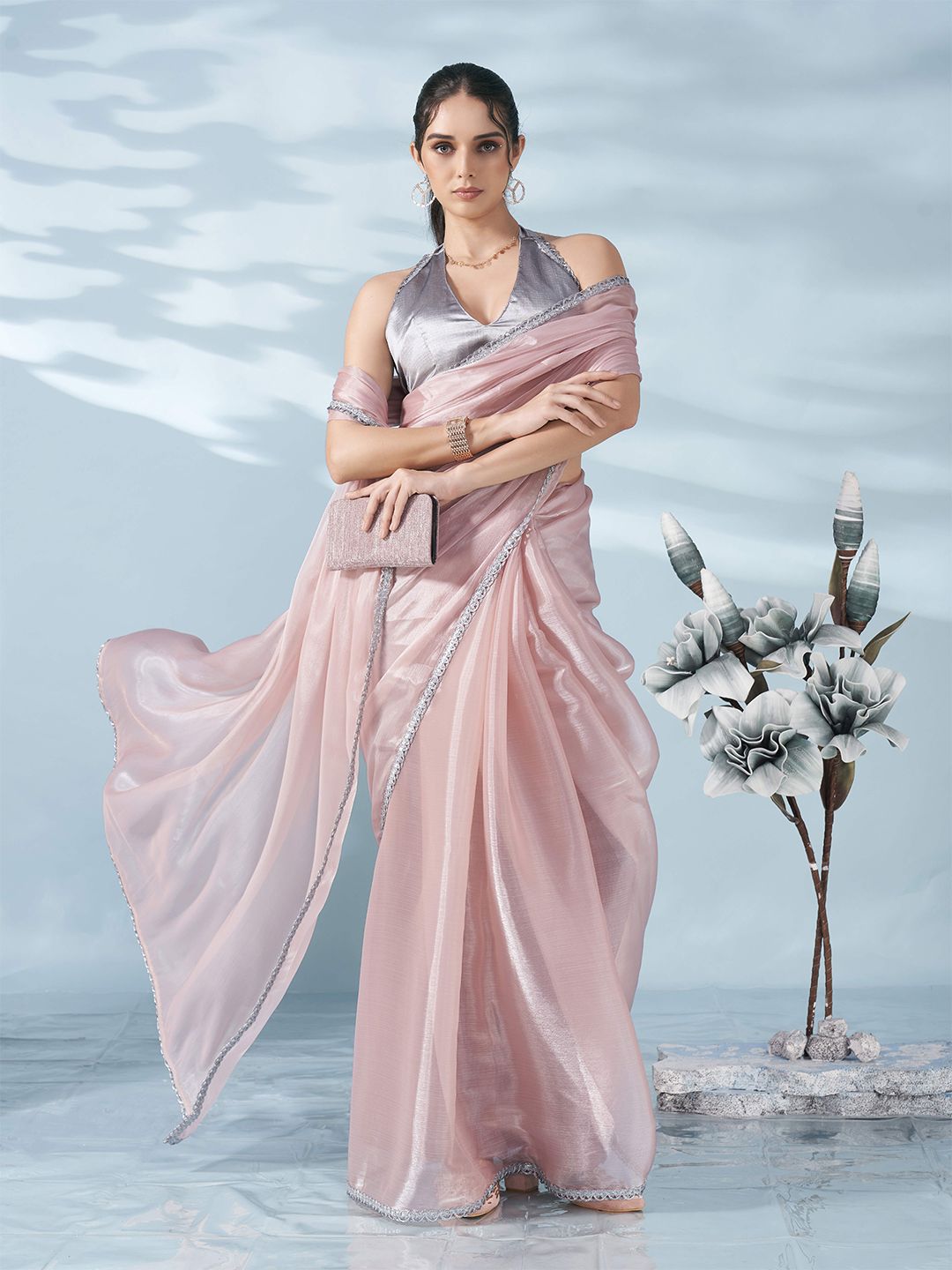 Tikhi Imli Sequinned Satin Saree