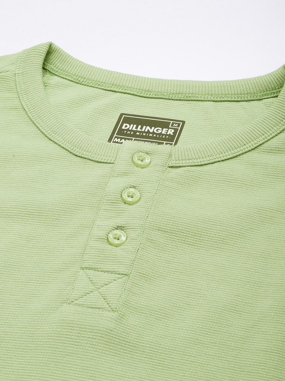 DILLINGER Men Airtex  Henley Neck T-shirt