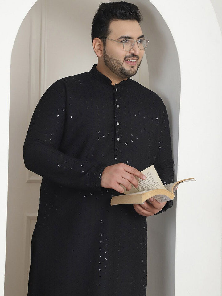 SOJANYA PLUS Kurta Kapas Tulen Berlabuci Dihiasi