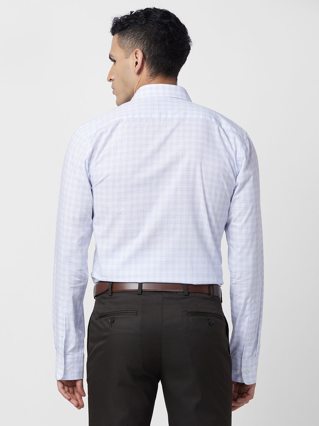 Park Avenue Pure Cotton Slim Fit Opaque Checked Formal Shirt