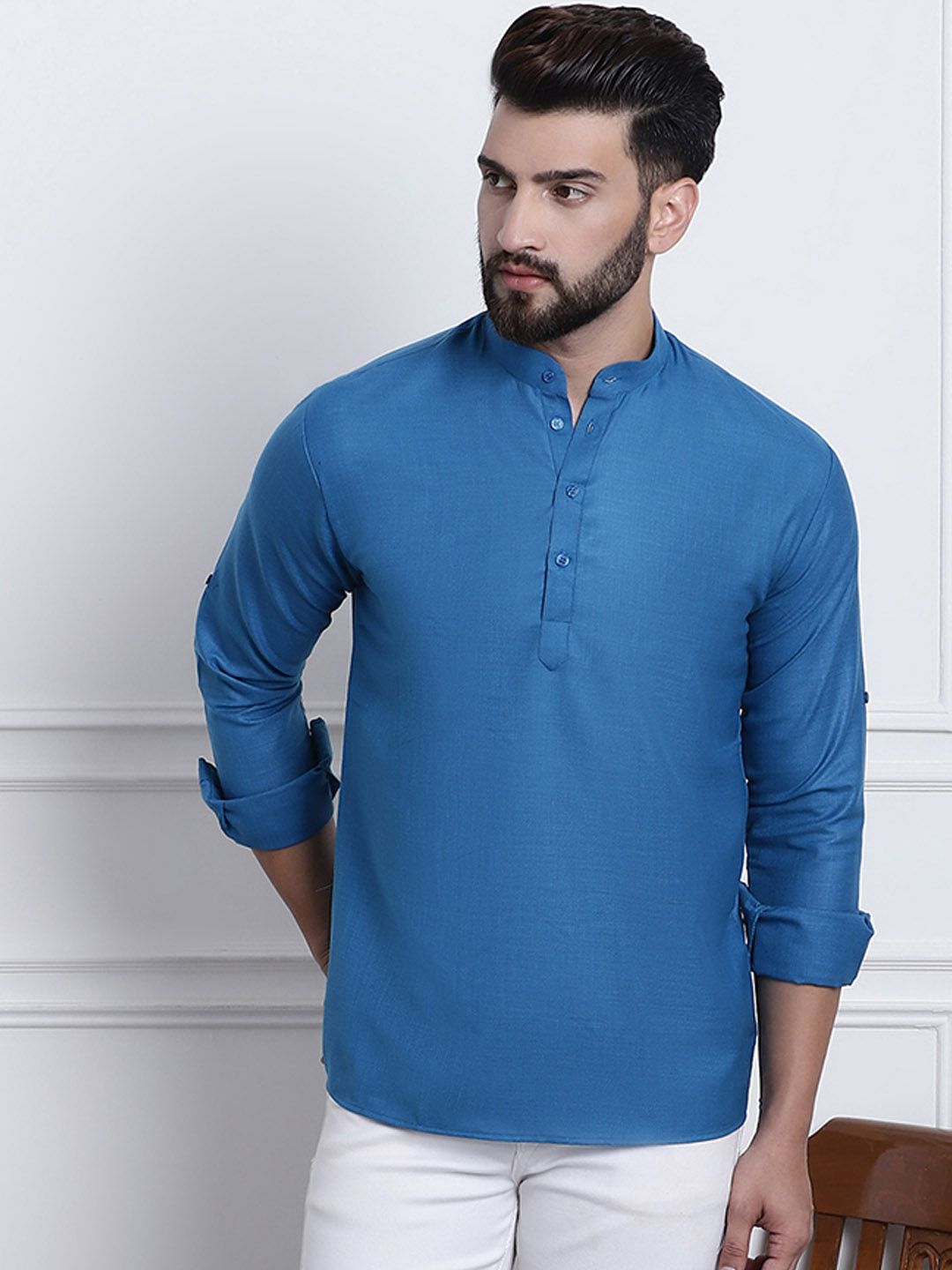 Anug by SOJANYA Men Blue Kurta