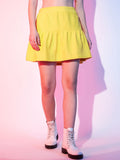 STREET 9 Striped Gathered Detailed A-Line Mini Skirt