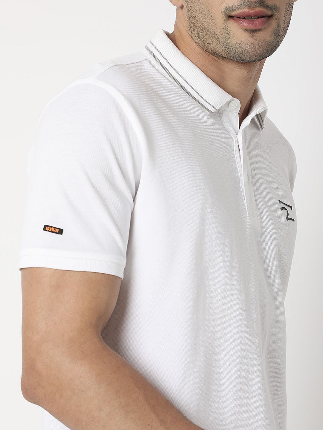 SPYKAR Polo Collar Slim Fit Pure Cotton T-shirt