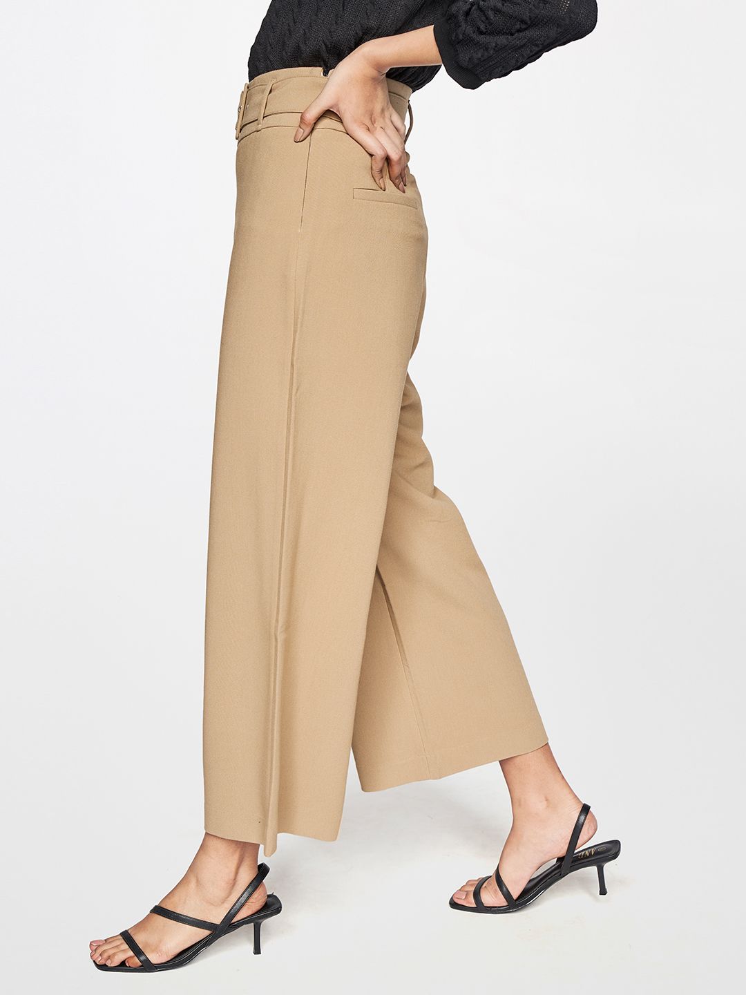 AND Women Flared Trousers with Belt