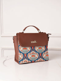 ZOUK Ethnic Motifs Printed Structured Sling Bag