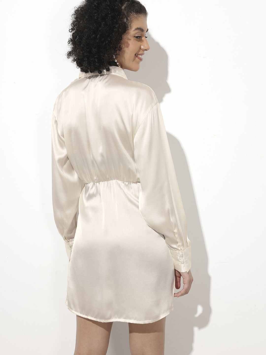 DressBerry Classic White Bodice Wrap Dress