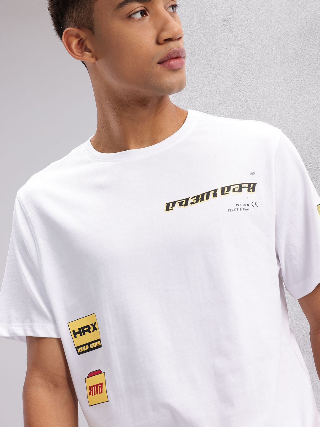 HRX by Hrithik Roshan Typography & Brand Logo Printed Lifestyle T-shirt