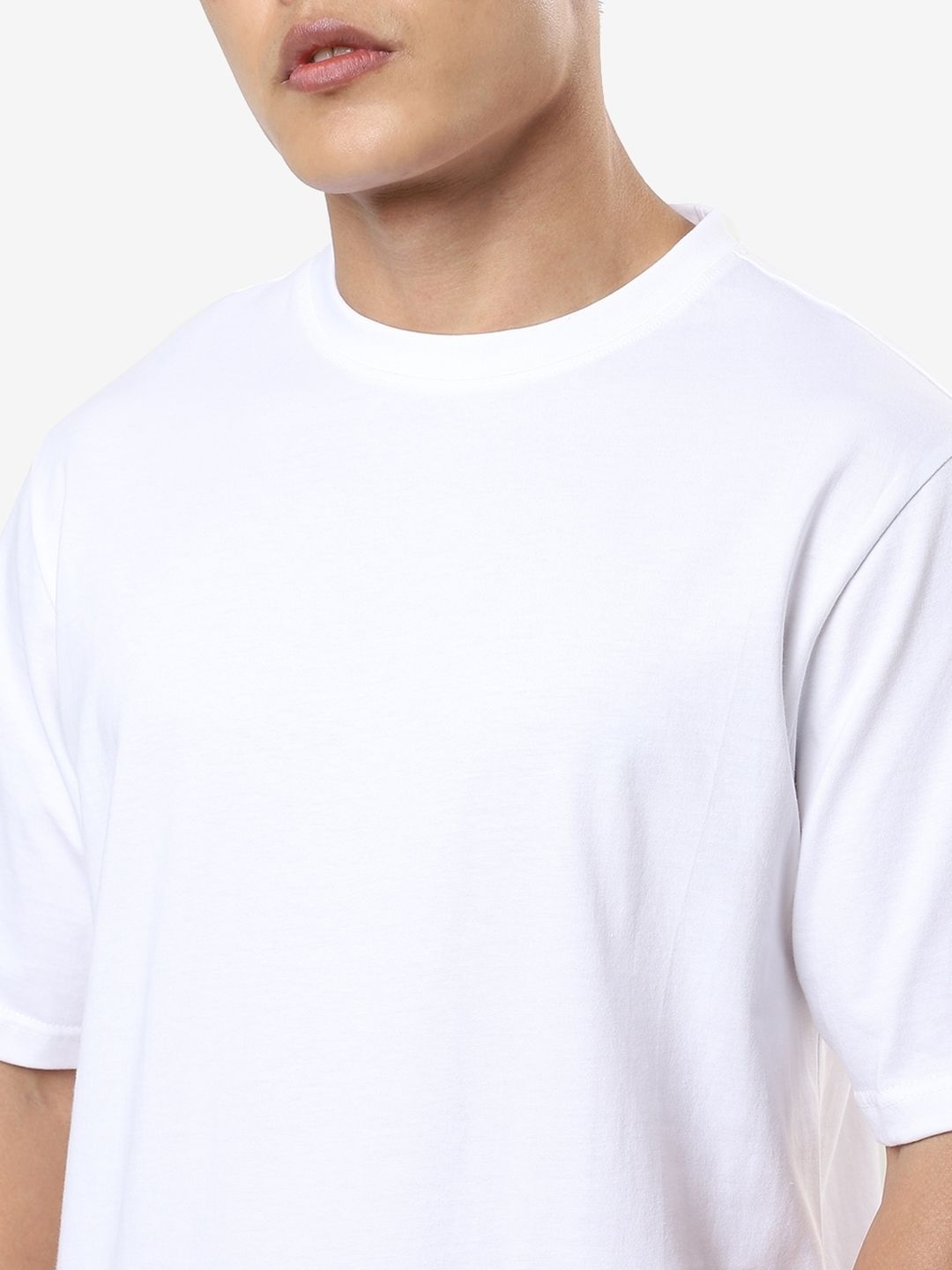 Bewakoof Men White Oversized T-shirt