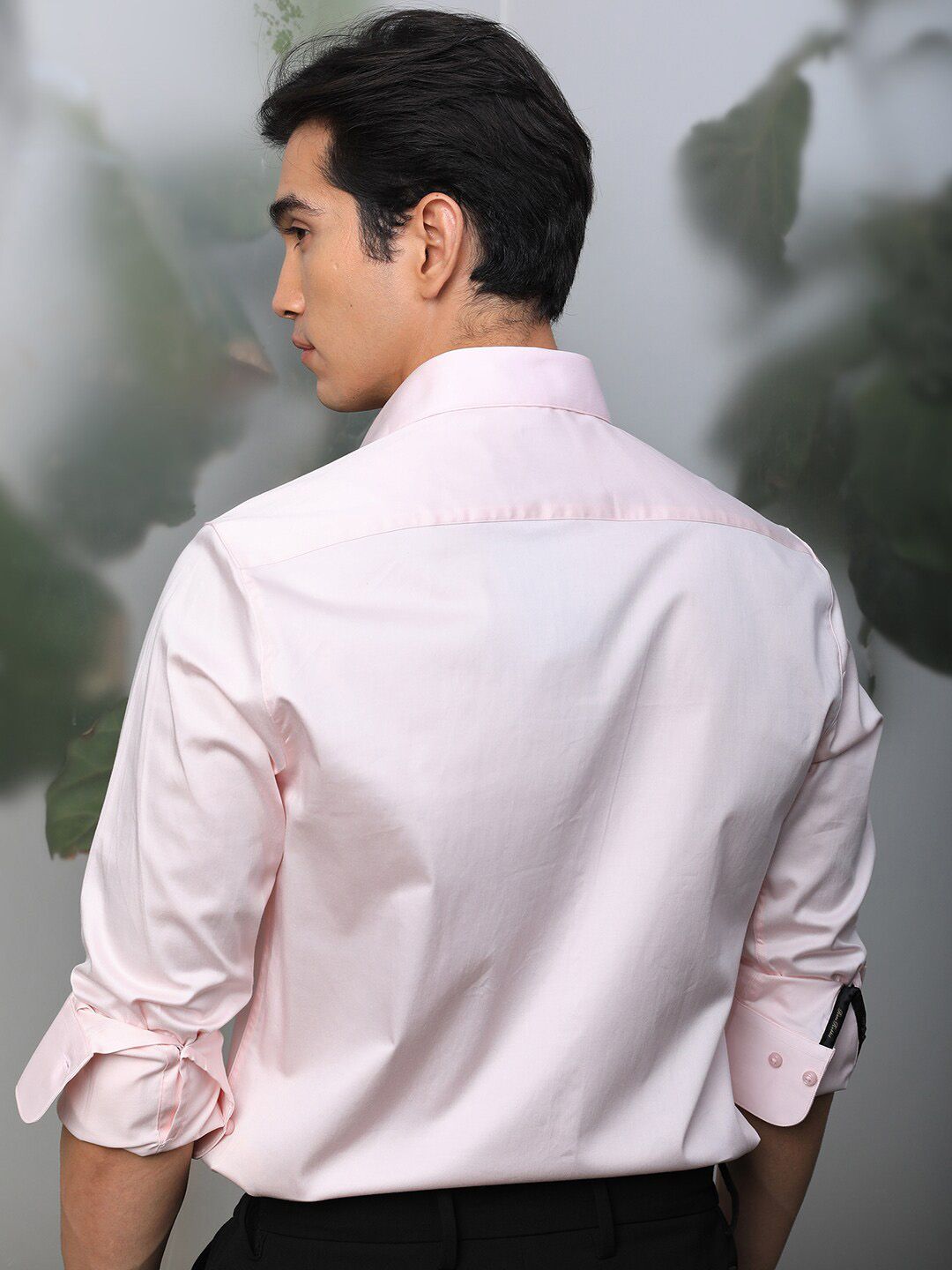 RARE RABBIT Men Melton Slim Fit Cotton Shirt