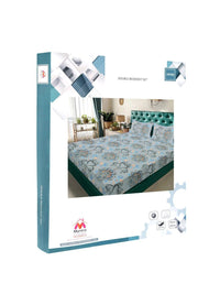 Myntra Elegant Homes Grey Floral 300 TC King Bedsheet with 2 Pillow Covers