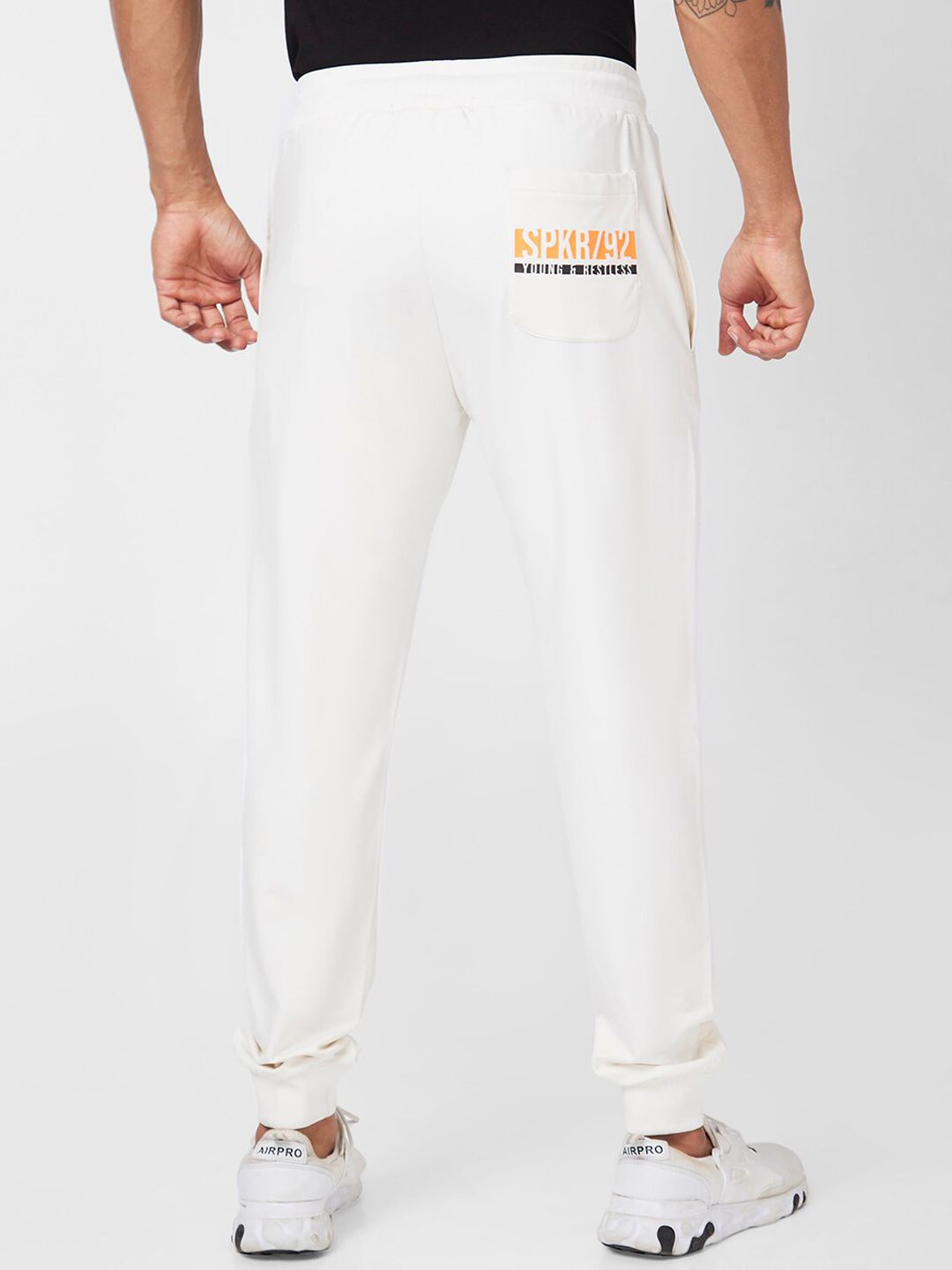 SPYKAR Men Printed Detail Mid Rise Cotton Joggers
