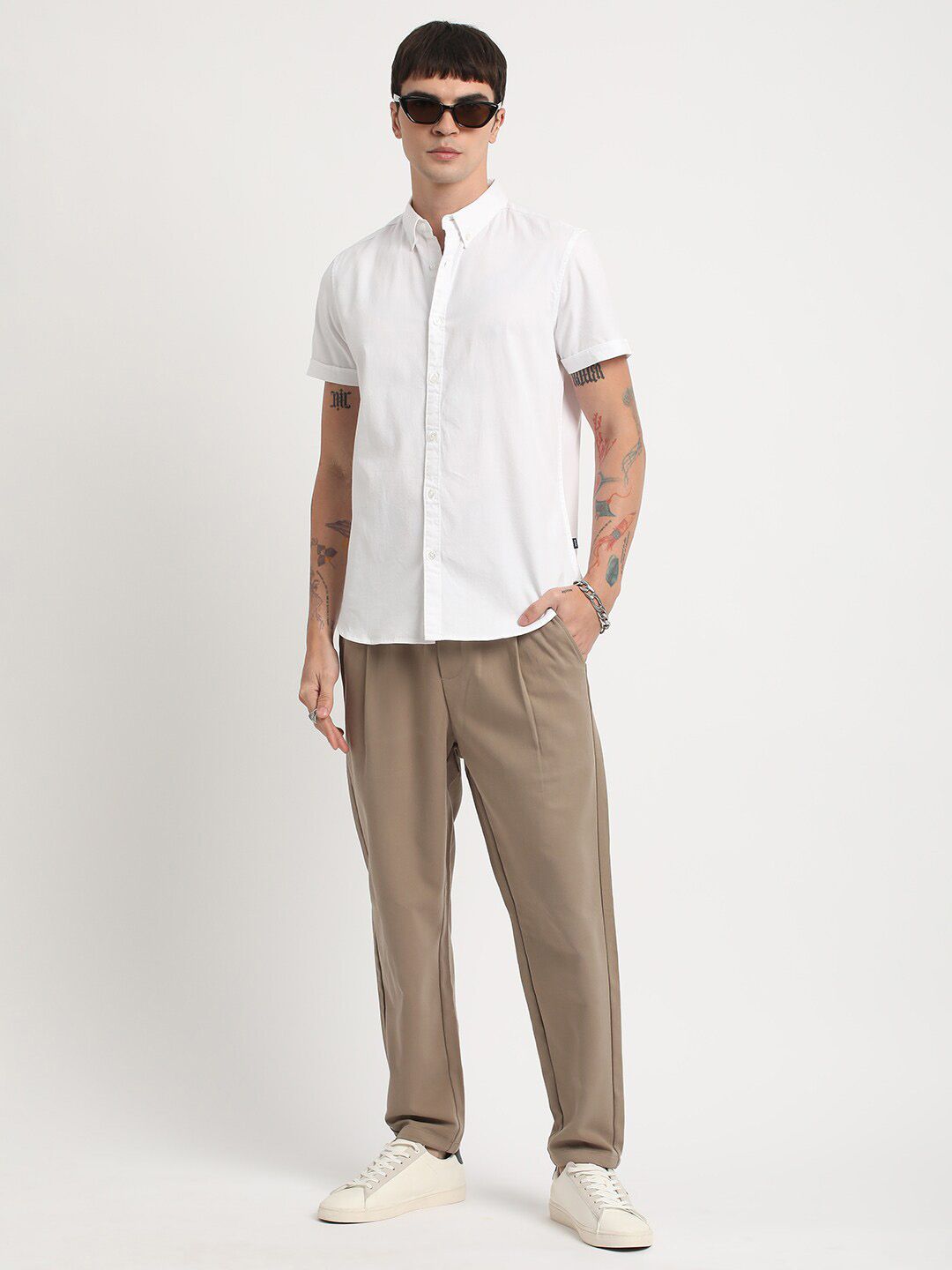 THE BEAR HOUSE Slim Fit Pure Cotton Casual Shirt
